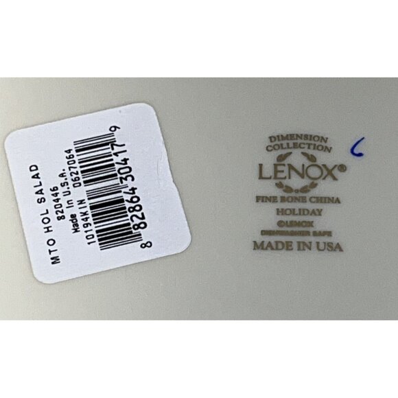 3 Lenox Dimension Holiday Holly & Berries Salad Plates 8 1/8" - Picture 6 of 7